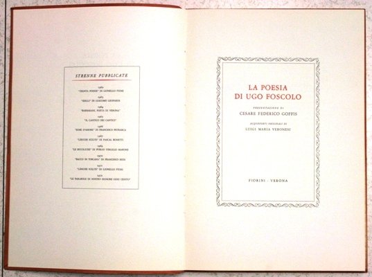 la Poesia di Ugo Foscolo