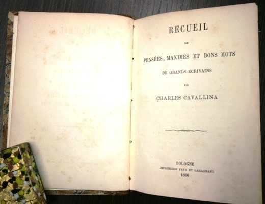 recueil de pensèe maximes et bons mots
