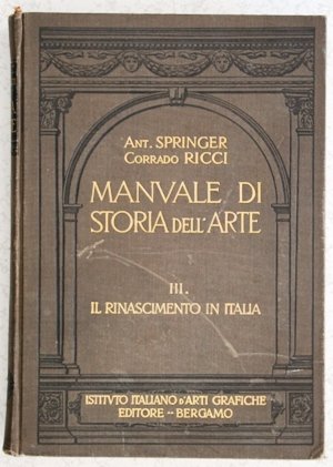manuale di storia dell arte III° il rinascimento in Italia