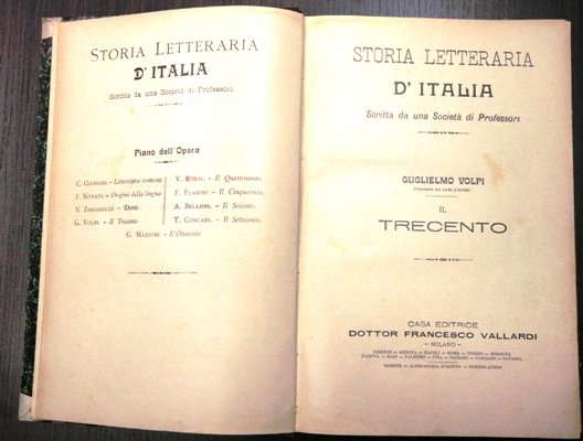 storia letteraria d' Italia - il Trecento