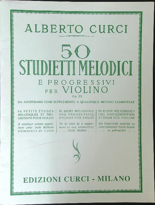 50 studietti melodici e progressivi per violino Op. 22
