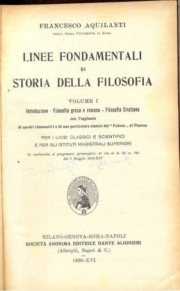 Linee fondamentali di storia della filosofia