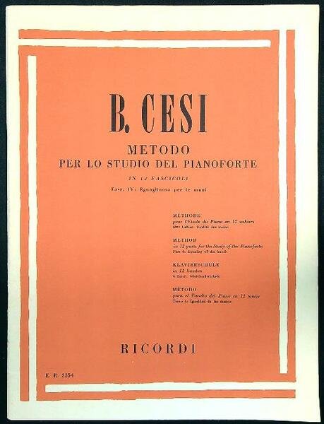 Cesi. Metodo per lo studio del pianoforte (Fasc. IV)