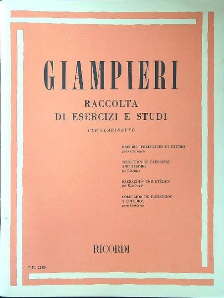 Raccolta di esercizi e studi per clarinetto