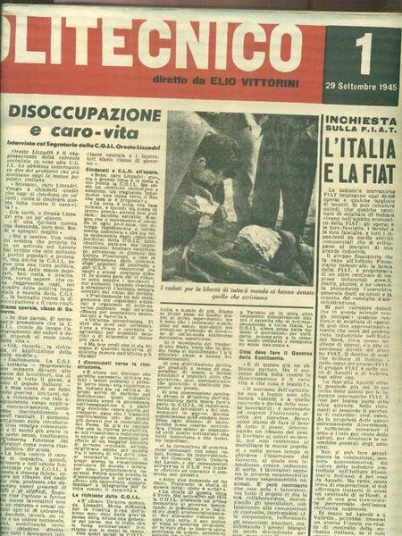 Il Politecnico diretto da Elio Vittorini | Immagine principale