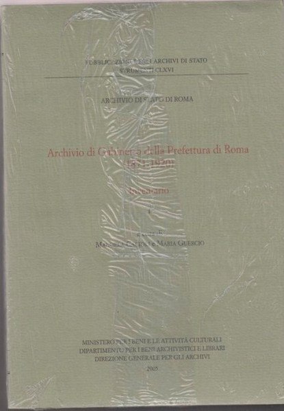 Archivio di Gabinetto della Prefettura di Roma 1871-1920
