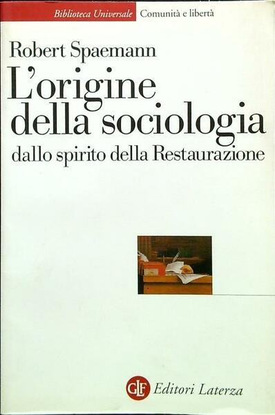 L'origine della sociologia