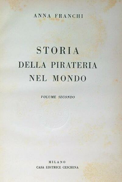 Storia della pirateria nel mondo. Volume secondo | Immagine principale