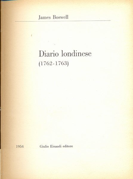 Diario londinese 1762-1763