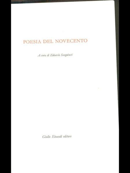 Poesia del novecento