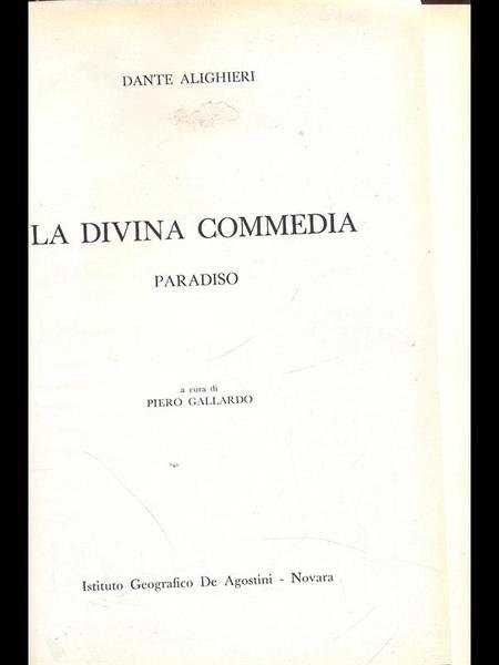 La Divina Commedia - Paradiso