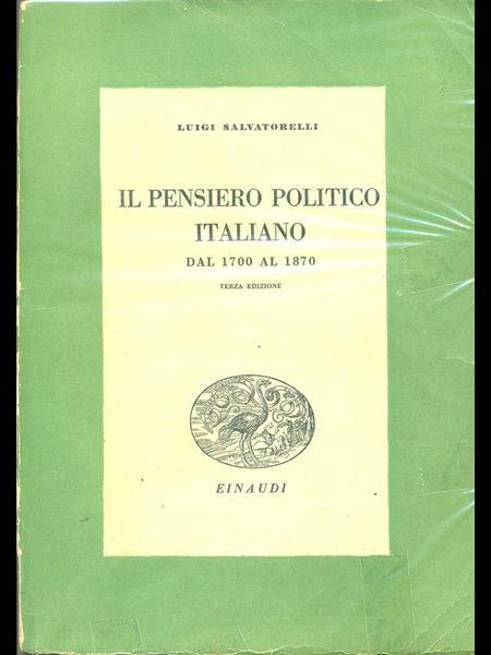 Il pensiero politico italiano dal 1700 al 1870