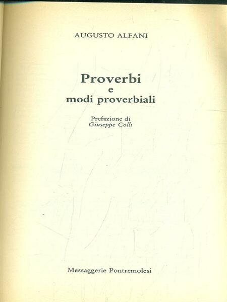 Proverbi e modi proverbiali