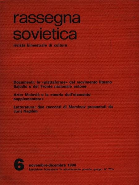Rassegna Sovietica N. 6/1990
