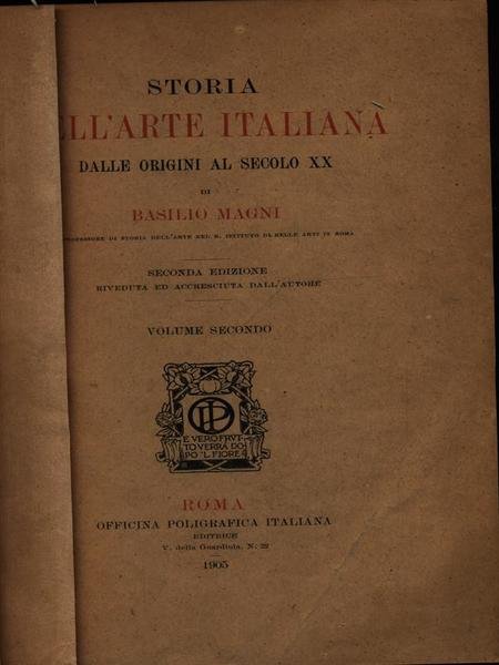Storia dell'arte italiana vol. 2