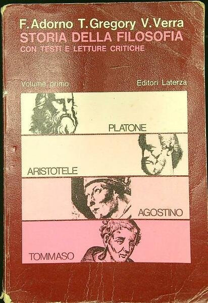 Storia della filosofia. Volume primo