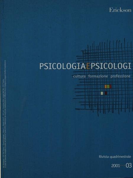 Psicologia e psicologi 2001/03