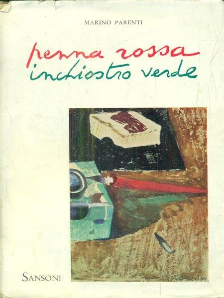 Penna rossa inchiostro verde