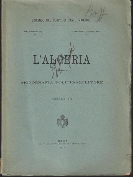 L'Algeria, monografia politico-militare