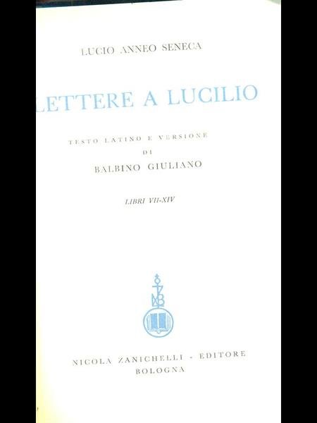 Lettere a Lucilio libri VII-XIV