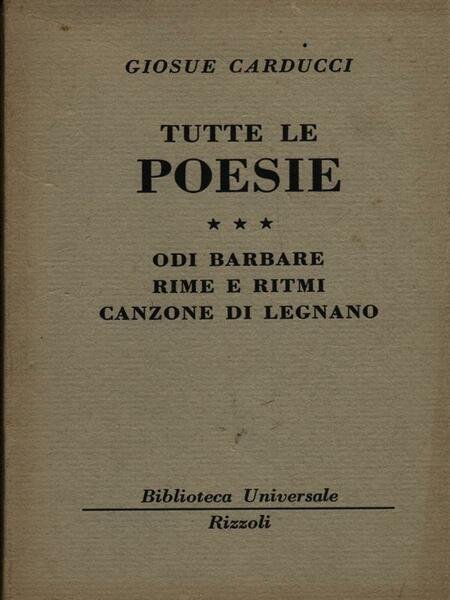 Tutte le poesie. Volume 3