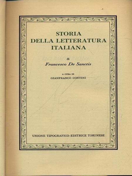 Storia  della  letteratura  italiana