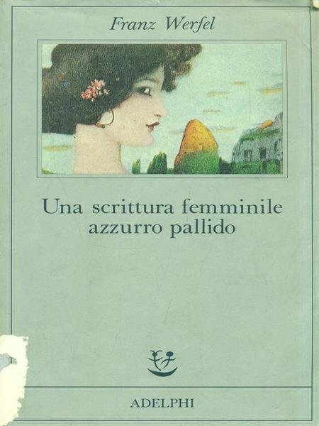 Una scrittura femminile azzurro pallido