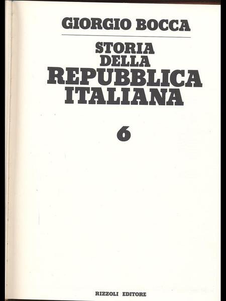 Storia della Repubblica Italiana