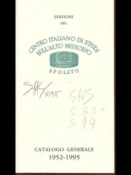 Catalogo Generale 1952 - 1995
