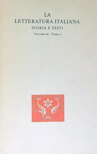 La Letteratura Italiana storia e testi. Vol 46 tomo VII. Illuministi  italiani