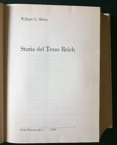 Storia del terzo Reich