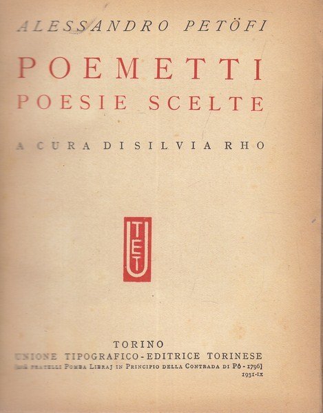 Poemetti, poesie scelte