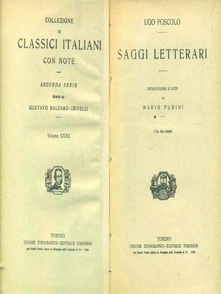 Saggi letterari