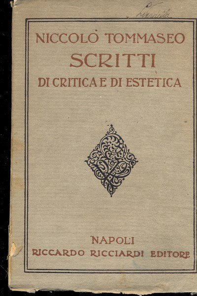 Scritti di critica e di estetica