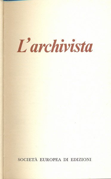 L'archivista