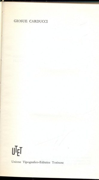 Giosue' Carducci. Premio Nobel 1906