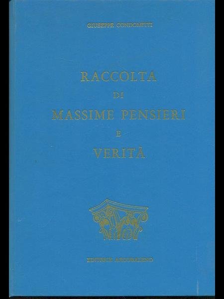 Raccolta di massime pensieri e verita'