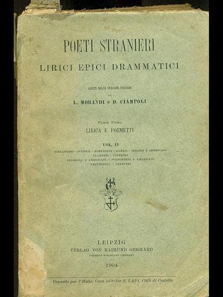 Poeti stranieri lirici epici drammatici | Immagine principale