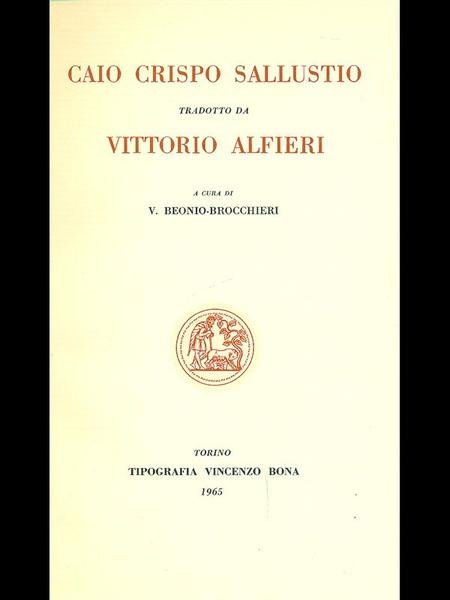 Caio Crispo Sallustio tradotto da Vittorio Alfieri | Immagine principale