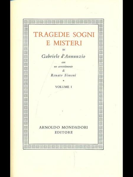Teatro vol 1 Tragedie sogni e misteri