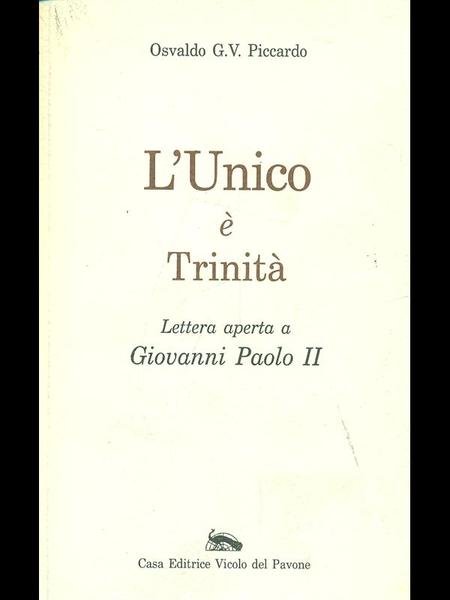 L'Unico e' Trinita'