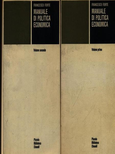 Manuale di politica economica - 2 volumi