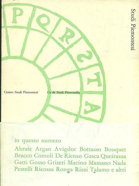 Studi Piemontesi Marzo 1972, Vol. I fasc. I