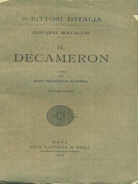 Il decameron vol primo