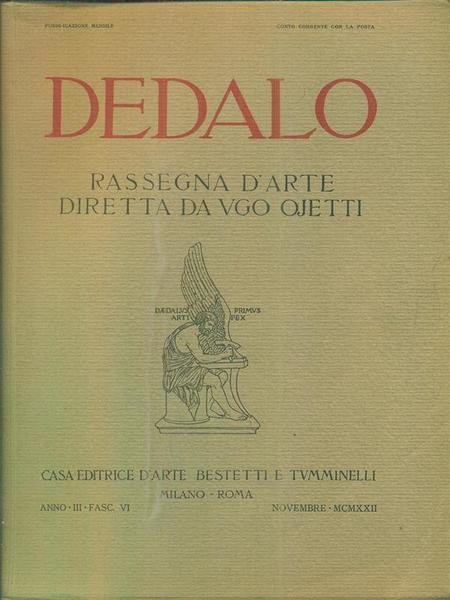 Dedalo anno III fasc VI Novembre MCMXXII