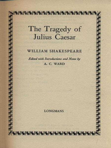 The tragedy of Julius Caesar