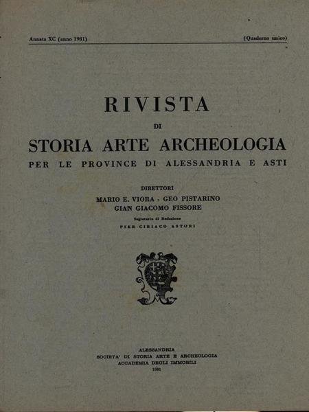 Rivista di storia arte archeologia per le province di Alessandria …