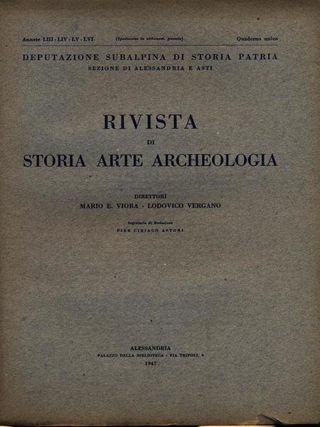 Rivista di storia arte archeologia per le province di Alessandria …