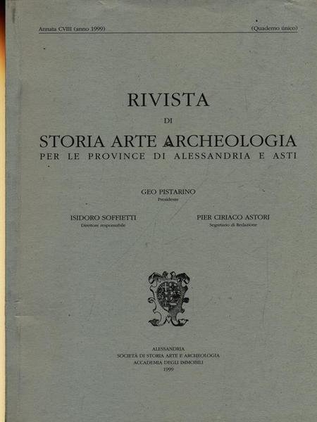 Rivista di storia arte archeologia per le province di Alessandria …