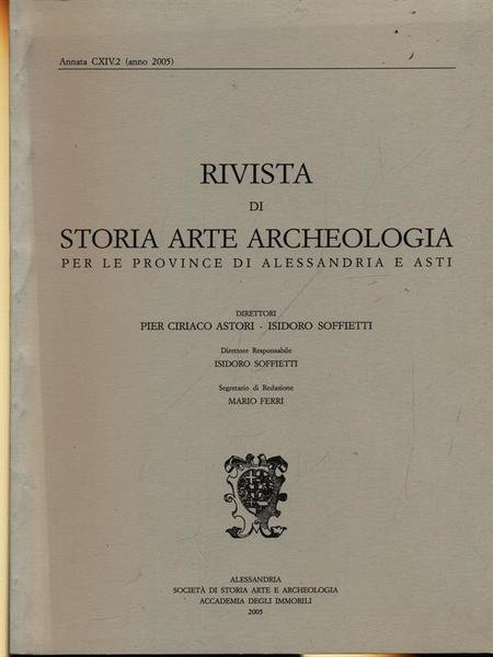 Rivista di storia arte archeologia per le province di Alessandria …